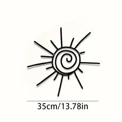 1pc Large Chic Metal Sun Wall Art | Transverse Orientation | Beachy Decor