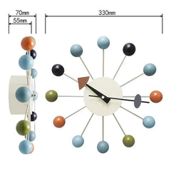 Nordic Nelson Ball Wall Clock | Silent & Stylish Wall Art for Modern Interiors
