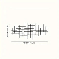 Abstract Grid Metal Wall Art Sculpture | Geometric Pattern Wall Decoration