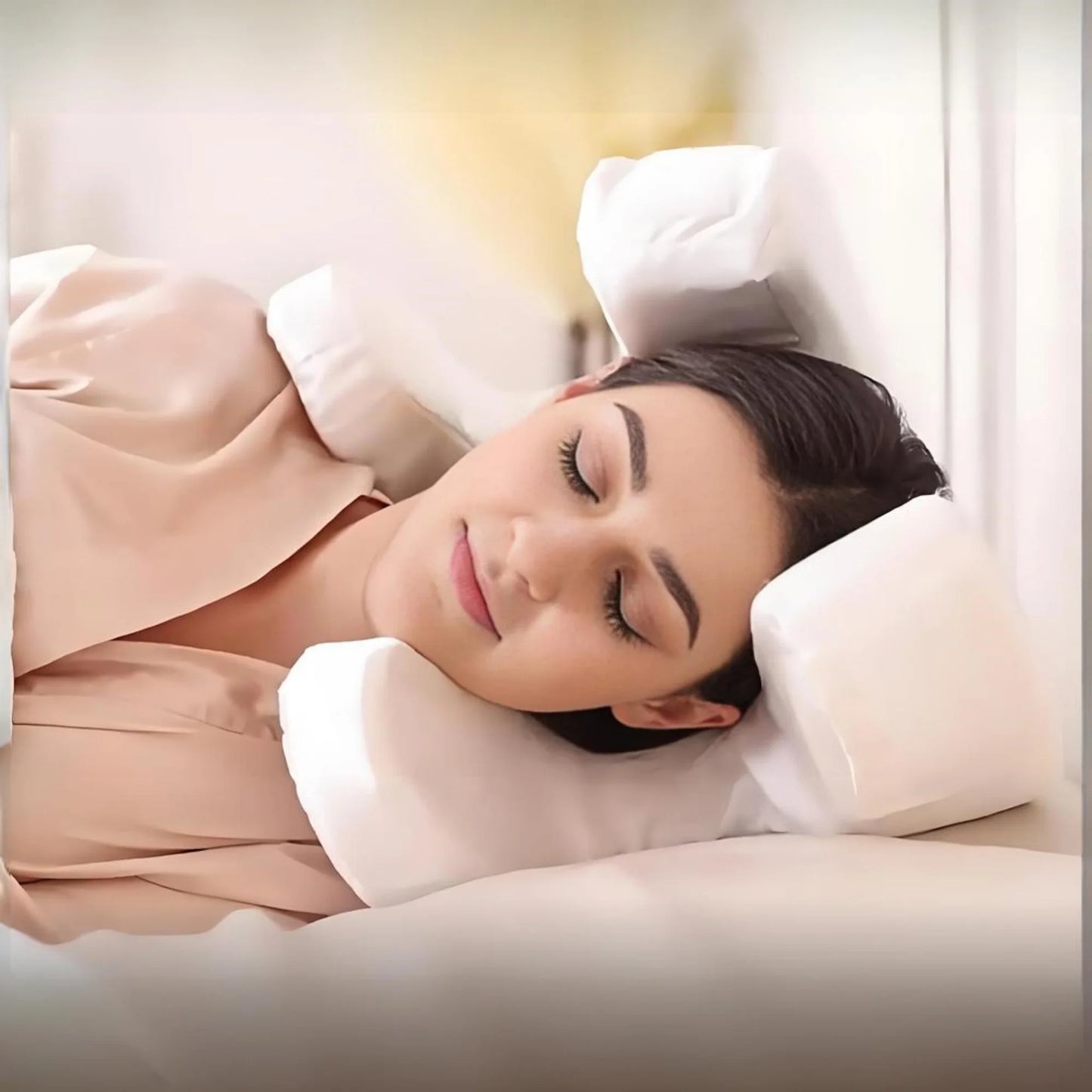 Ergonomische Memory Foam Beauty Slaap Kussen | Anti-Rimpel & Ondersteunend | Inclusief Satin Pillowcase