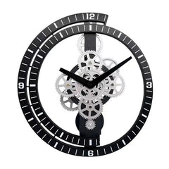 Industrial Gear Rotating Silent Wall Clock | Modern Design for Living Room & Office Art