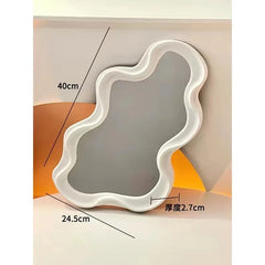 Ins Cloud Shaped Mirror | Cute Wall Mirror for Bedroom, Bathroom & Living Room | Kawaii Makeup Mirror & House Decoration - POUEV