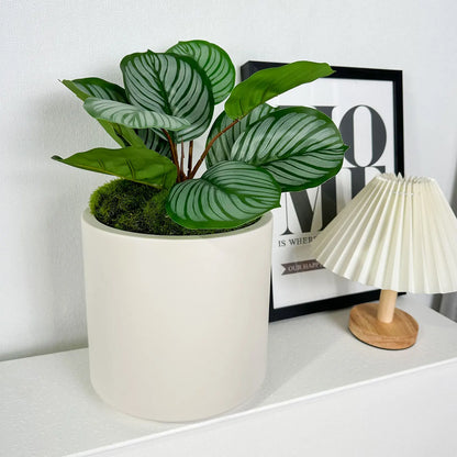 Plastic Bloempot met Keramische Look | Nordic Plantenpot voor Woningdecoratie