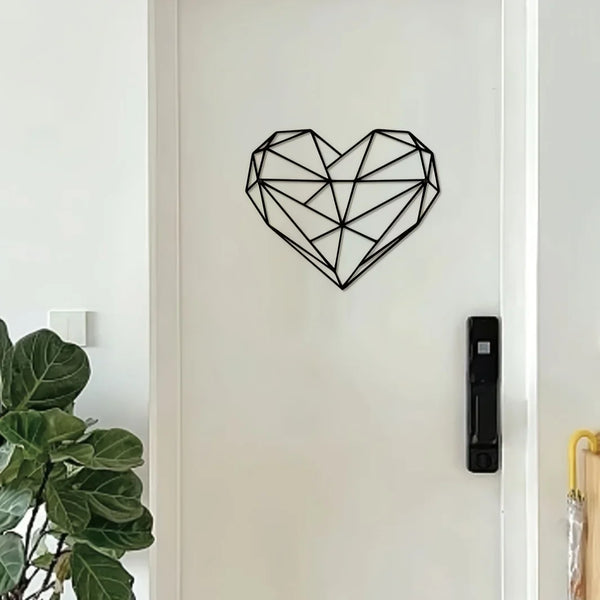 Heart-Shaped Metal Wall Decor | Minimalist Line Art