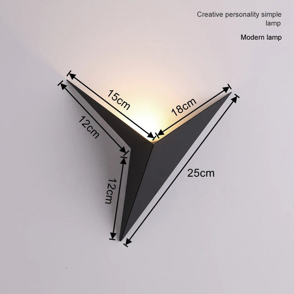 Modern Minimalist LED Wall Lamp | Triangle Shape Nordic Style - POUEV