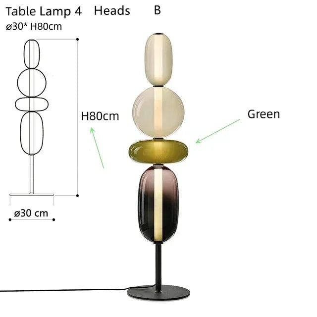 Italian Designer Colored Glass LED Floor Light | Creative Candy Lights - POUEV