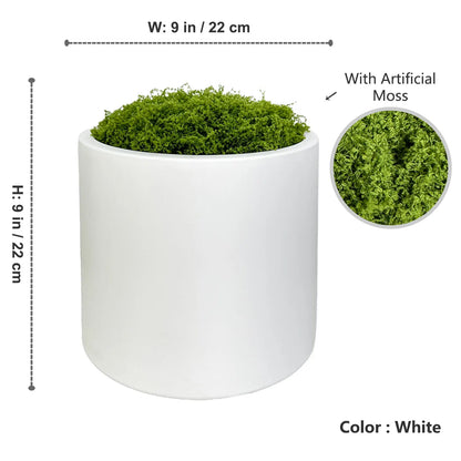 Plastic Bloempot met Keramische Look | Nordic Plantenpot voor Woningdecoratie