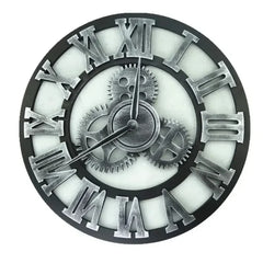 Industrial Metal Gear Wall Clock | Rustic Moving Gear Clock | Housewarming Gift