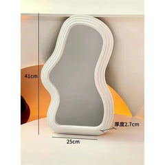 Ins Cloud Shaped Mirror | Cute Wall Mirror for Bedroom, Bathroom & Living Room | Kawaii Makeup Mirror & House Decoration - POUEV