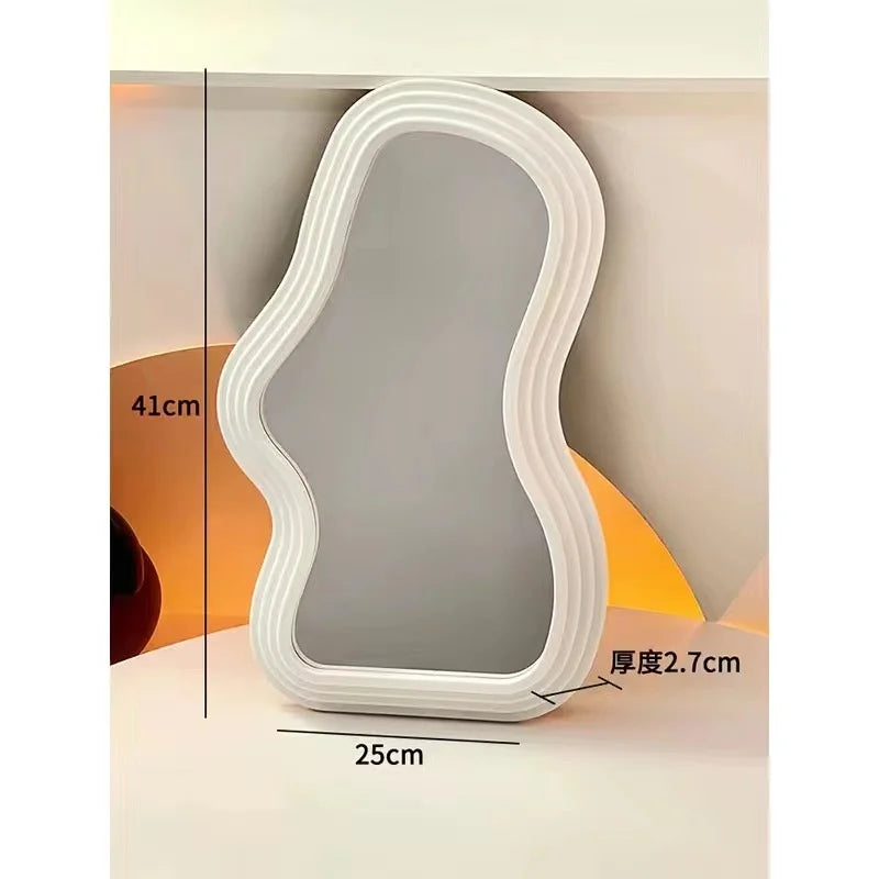 Ins Cloud Shaped Mirror | Cute Wall Mirror for Bedroom, Bathroom & Living Room | Kawaii Makeup Mirror & House Decoration - POUEV
