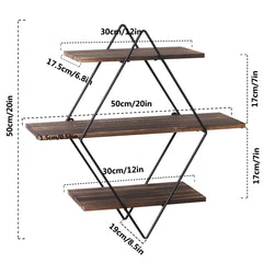 Aan de muur gemonteerde zwevende planken van hout | Decoratieve wandplank voor de keuken voor moderne opslag in huis