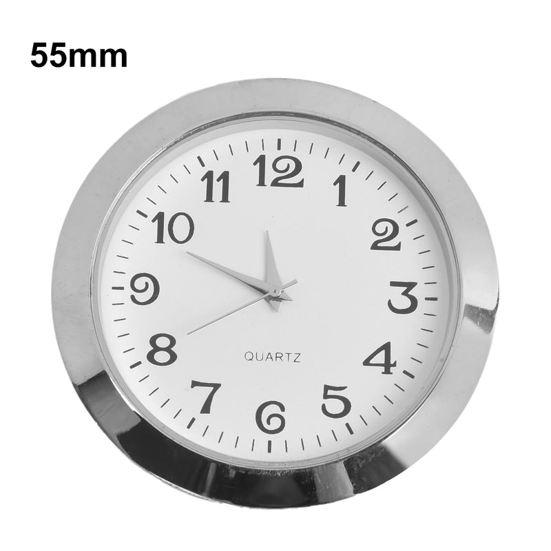 Mini Quartz Clock Insert | 55mm Round Clock Head for Handicrafts & Replacement