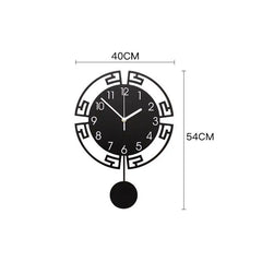 Creative Swing Silent Wall Clock | Modern Metal Hanging Clock