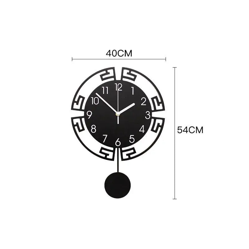 Creative Swing Silent Wall Clock | Modern Metal Hanging Clock