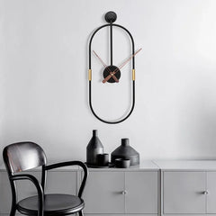 Modern Minimalist Metal Wall Clock | Iron Art Design | 38x14 cm