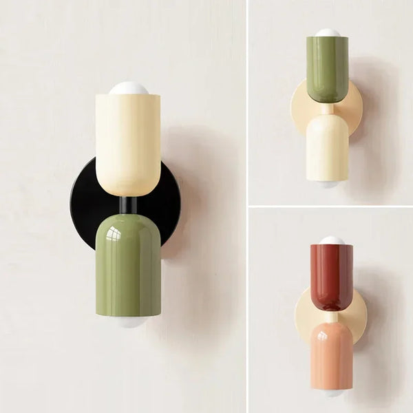 Colorful Bedside Wall Lamp | Nordic Living Room & Corridor Light | Macaron Children's Room Home Interior Decoration Lamp - POUEV