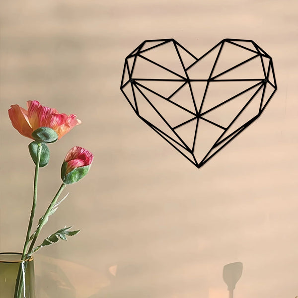 Heart-Shaped Metal Wall Decor | Minimalist Line Art