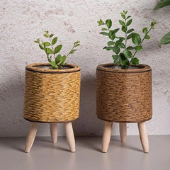 Handgemaakte Rieten Bloempot | Decoratieve Plantenpot voor Binnen en Buiten