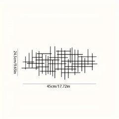 Abstract Grid Metal Wall Art Sculpture | Geometric Pattern Wall Decoration