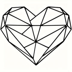 Heart-Shaped Metal Wall Decor | Minimalist Line Art