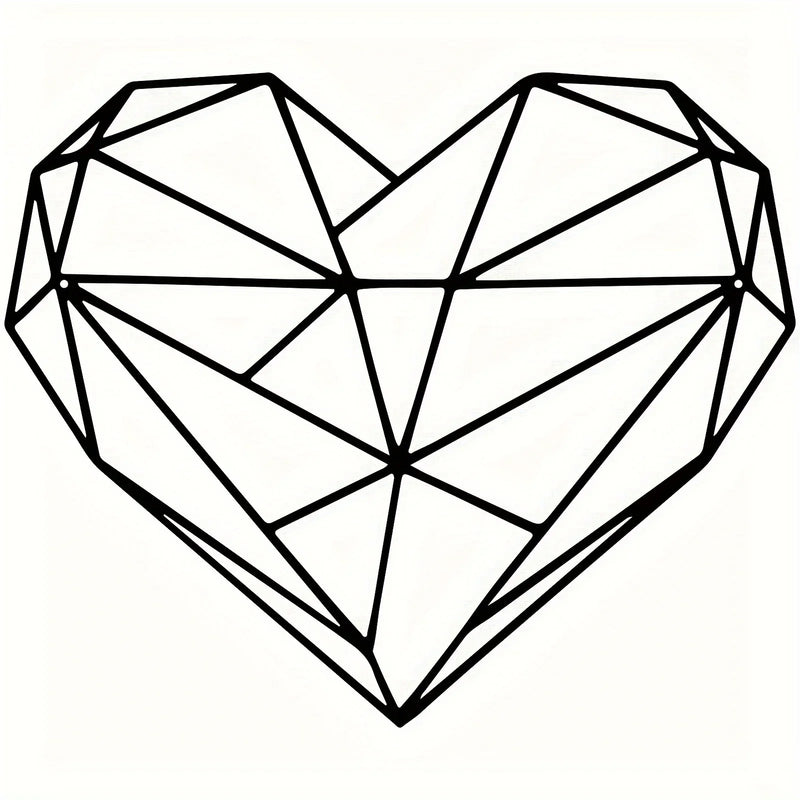 Heart-Shaped Metal Wall Decor | Minimalist Line Art