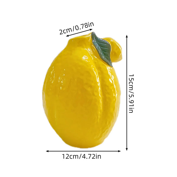 Keramische Vaas Citroen | Nordic Bloemenvaas voor Frisse Woondecoratie