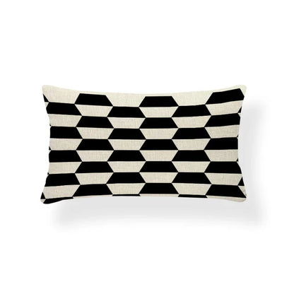 Rechthoekige Kussenhoes | Geometrisch Zigzag Design | Scandinavische Stijl