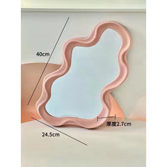Ins Cloud Shaped Mirror | Cute Wall Mirror for Bedroom, Bathroom & Living Room | Kawaii Makeup Mirror & House Decoration - POUEV