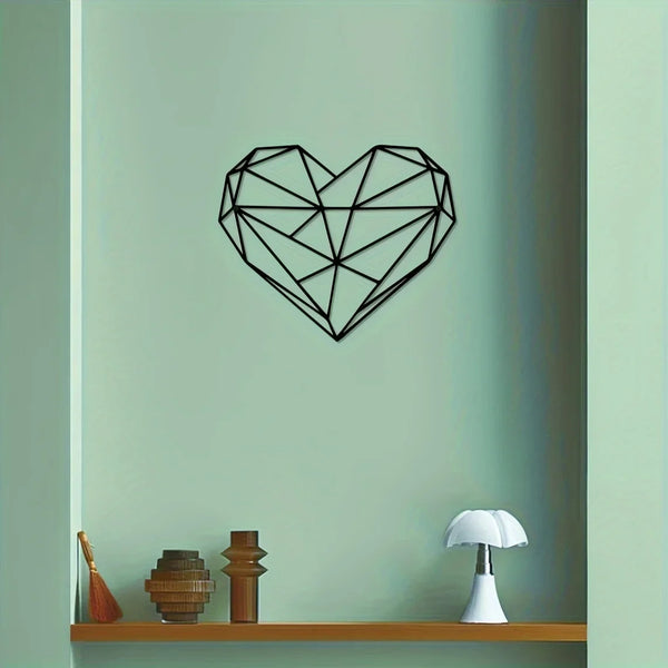Heart-Shaped Metal Wall Decor | Minimalist Line Art