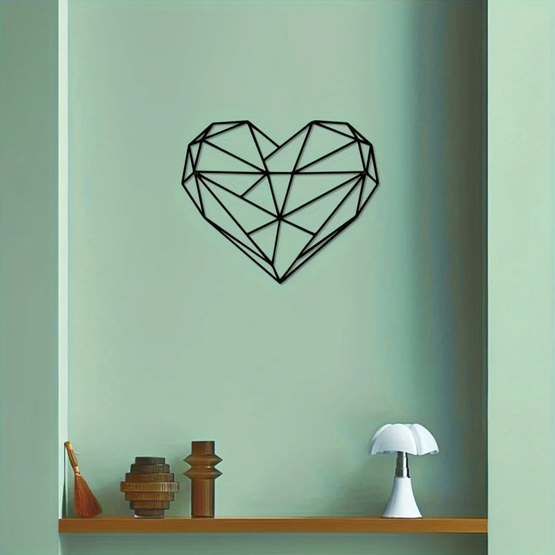 Heart-Shaped Metal Wall Decor | Minimalist Line Art