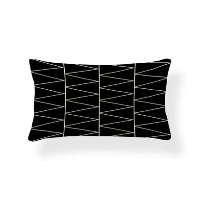 Rechthoekige Kussenhoes | Geometrisch Zigzag Design | Scandinavische Stijl