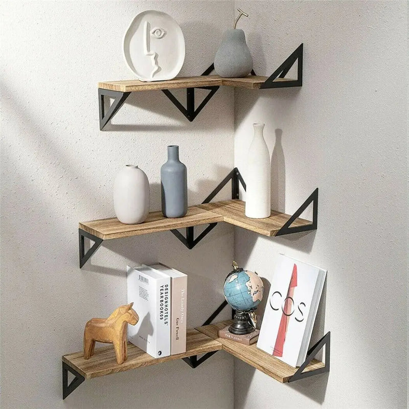 3-laags zwevende wandplankenset | Modern boekenrek voor thuisdecoratie