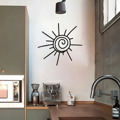1pc Large Chic Metal Sun Wall Art | Transverse Orientation | Beachy Decor