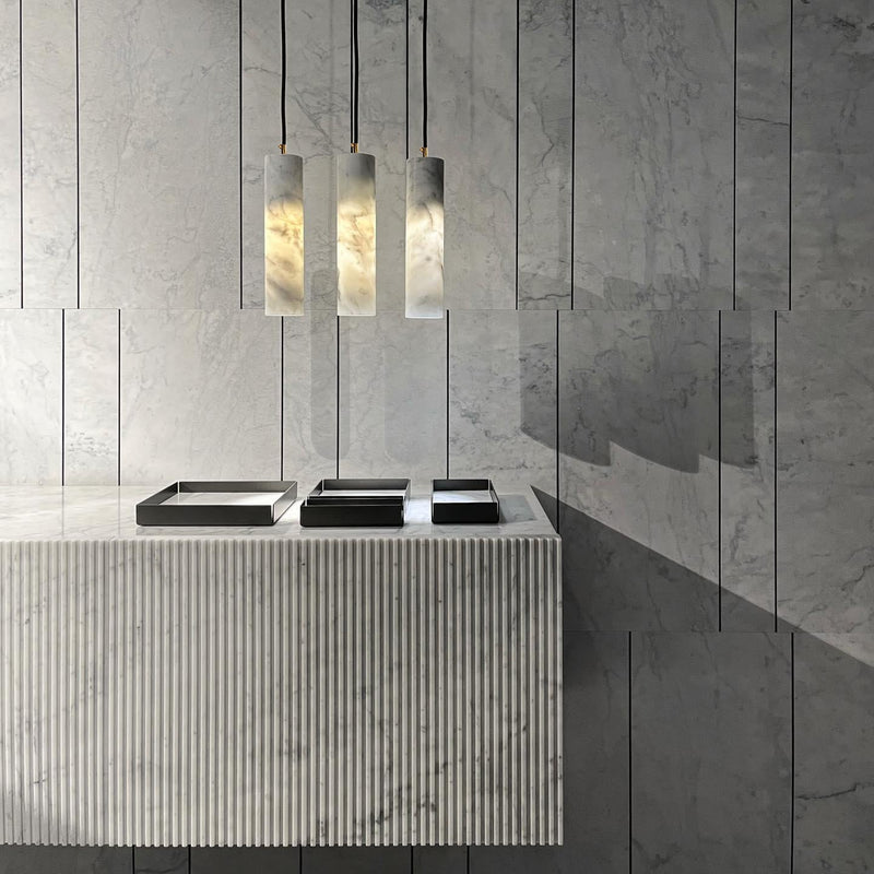 Hanglamp – Modern ontwerp – Albasten materiaal, geschikt voor diverse interieurstijlen