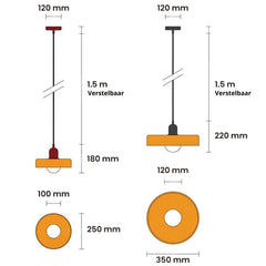 Retro Hanglamp – Stijlvol ontwerp – Geschikt voor diverse interieurstijlen | E27 fitting, energiezuinig