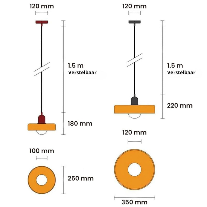 Retro Hanglamp – Stijlvol ontwerp – Geschikt voor diverse interieurstijlen | E27 fitting, energiezuinig