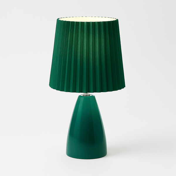 Tafellamp – Mid-Century Design – Plissé Kap & LED Verlichting