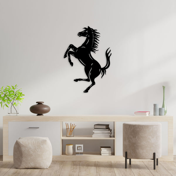 Metalen wanddecoratie – Paard Design – Duurzaam Materiaal, Decoratieve Wandkunst