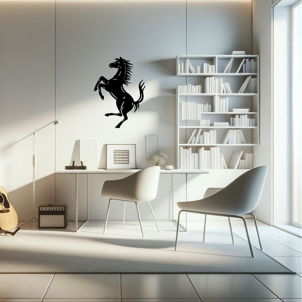 Metalen wanddecoratie – Paard Design – Duurzaam Materiaal, Decoratieve Wandkunst