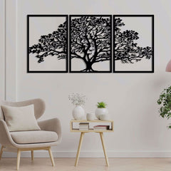 Metalen wanddecoratie | Levensboom Drieluik | Duurzaam en stijlvol ontwerp