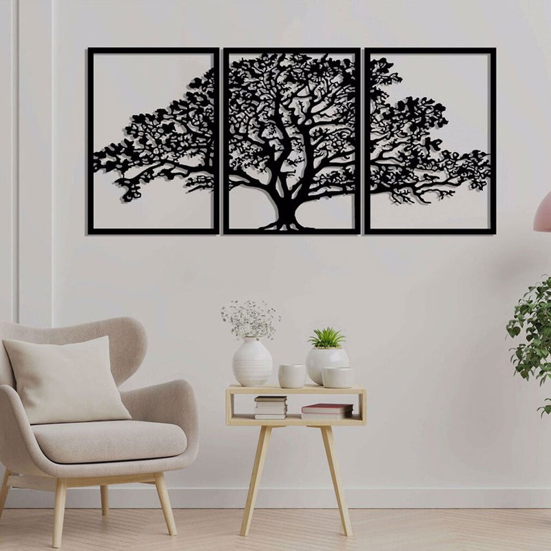 Metalen wanddecoratie | Levensboom Drieluik | Duurzaam en stijlvol ontwerp