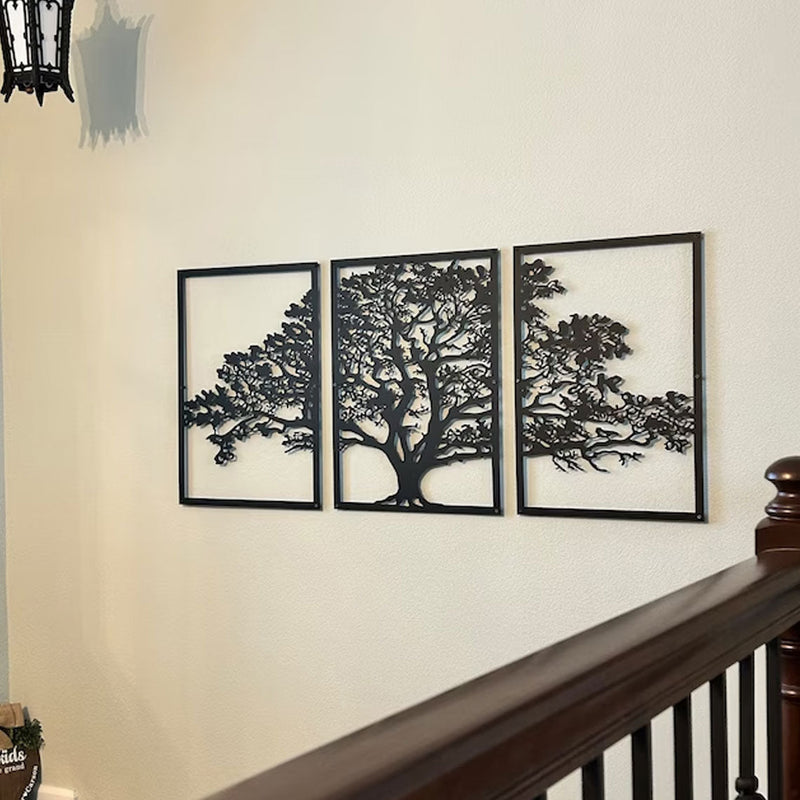 Metalen wanddecoratie | Levensboom Drieluik | Duurzaam en stijlvol ontwerp