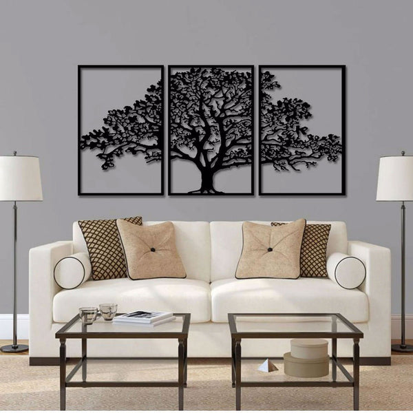 Metalen wanddecoratie | Levensboom Drieluik | Duurzaam en stijlvol ontwerp