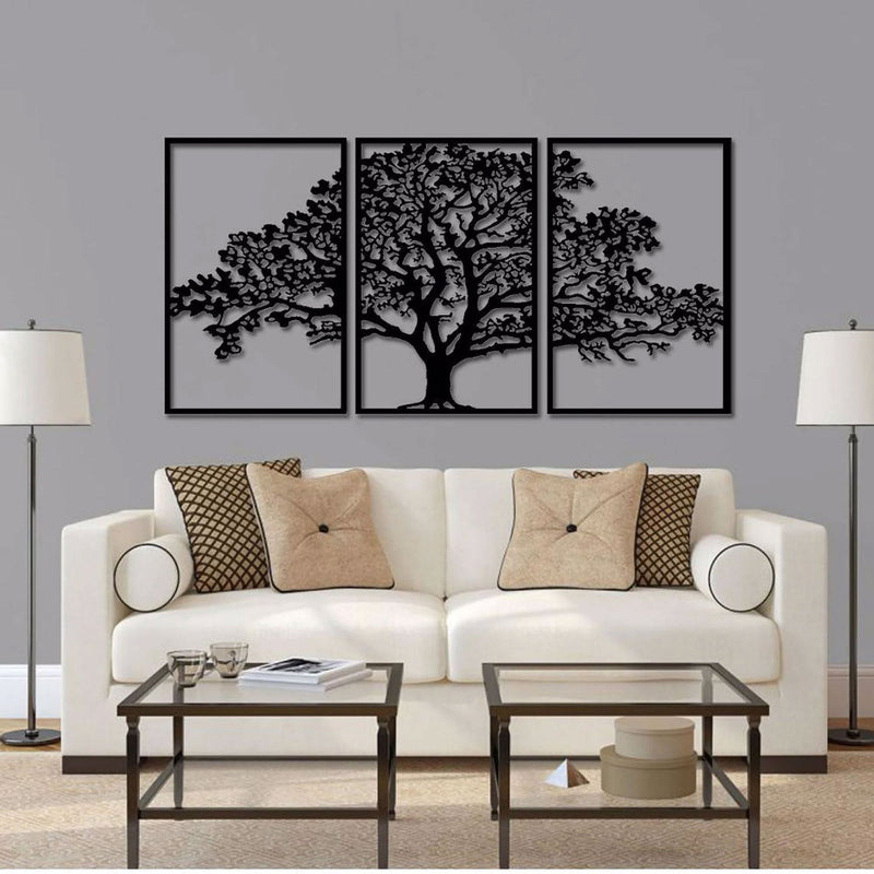 Metalen wanddecoratie | Levensboom Drieluik | Duurzaam en stijlvol ontwerp
