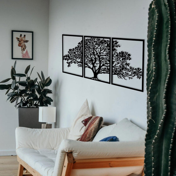 Metalen wanddecoratie | Levensboom Drieluik | Duurzaam en stijlvol ontwerp