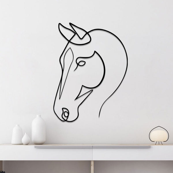 Metalen wanddecoratie – Paard Ontwerp – Duurzaam Staal, Voor Binnen en Buiten