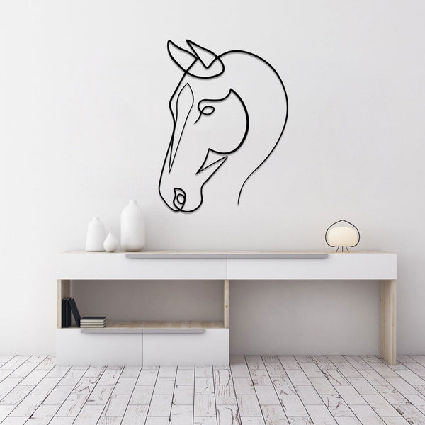Metalen wanddecoratie – Paard Ontwerp – Duurzaam Staal, Voor Binnen en Buiten