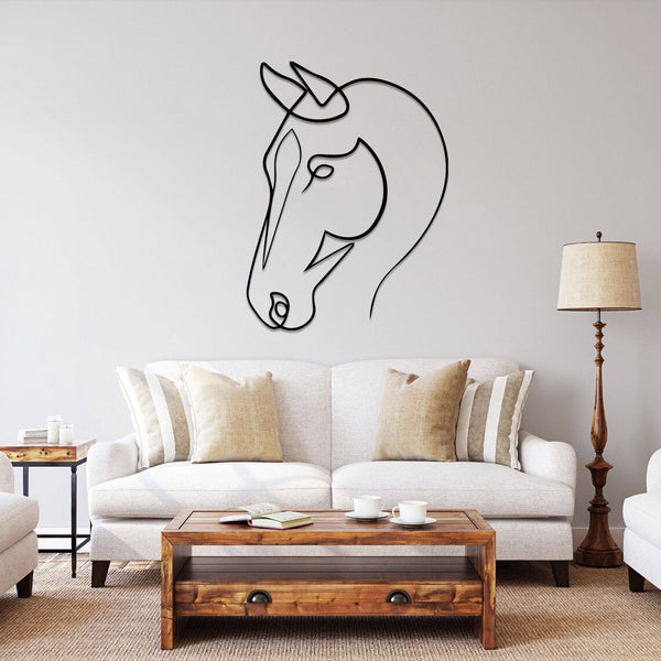 Metalen wanddecoratie – Paard Ontwerp – Duurzaam Staal, Voor Binnen en Buiten