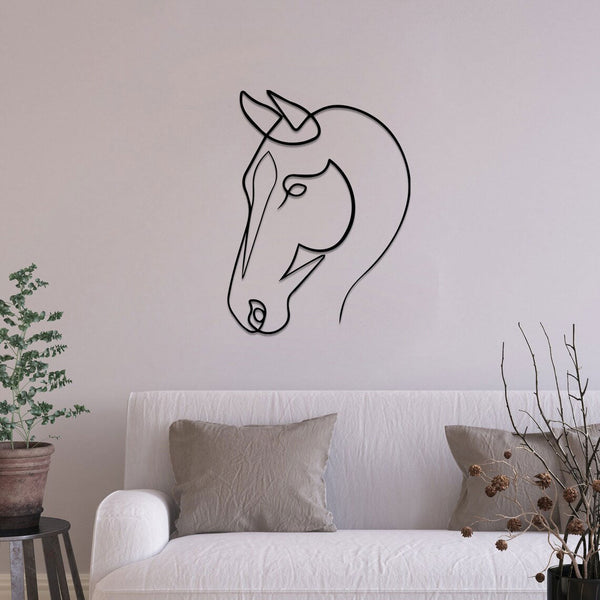 Metalen wanddecoratie – Paard Ontwerp – Duurzaam Staal, Voor Binnen en Buiten