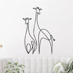 Metalen wanddecoratie – Giraffe Ontwerp – Duurzaam Materiaal